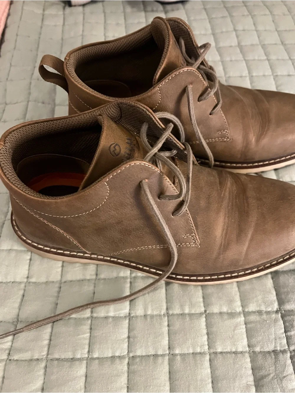 Magellan Outdoors Men's Brown Leather Lace-Up Chukka Boots